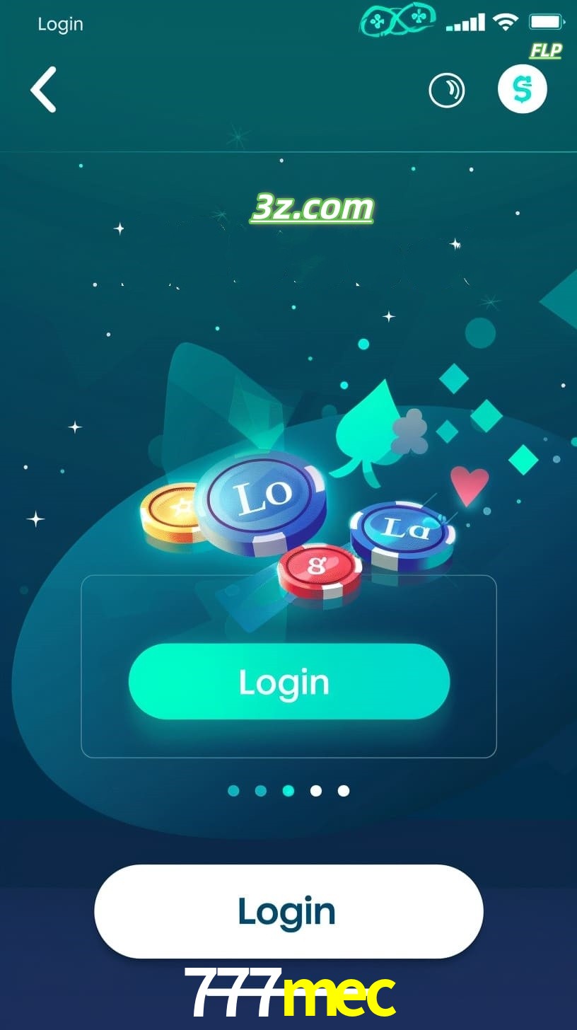 Login no aplicativo de cassino online 777mec Brasil com bônus de boas-vindas